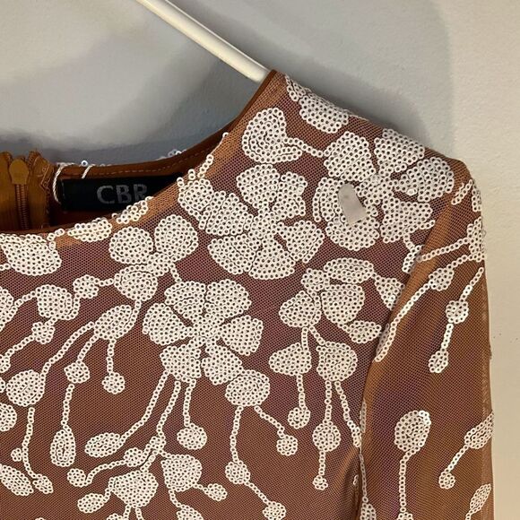 CBR Chic/Boutique/Rose NWT Beaded Sequined Naked Dress, Small Taylor Swift vibes - Picture 10 of 14